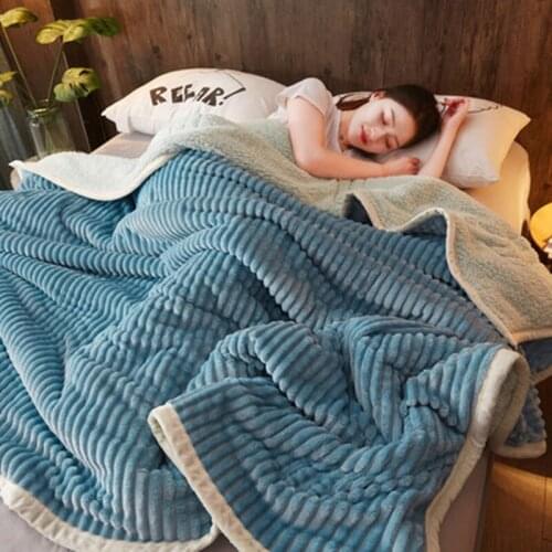 4 color Flannel Fleece Warm soft Thick fur Throws Blanket Pure Color for Bed Couch sofa