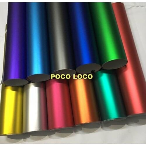 Auto Premium Car Satin Matte Chrome Plating Vinyl Film Wrap Sticker Sheet Air Release For Car Wrapping