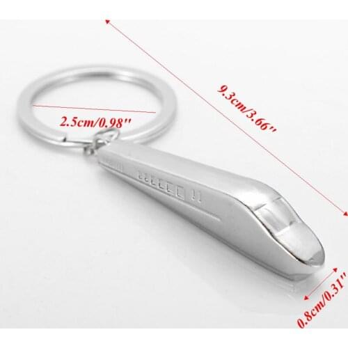 Silver Metal Keyfob 3D Car Locomotive Train Head Keyring Keychain Key Chain Ring 1XCF