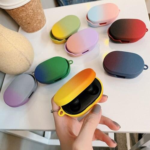 Earphone Case For Redmi AirDots S Case Matte Gradient Color Pattern Hard PC Cute Bluetooth Headphone Cover for AirDots S Coque