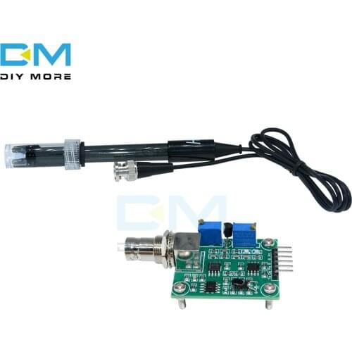 Liquid Water PH Value Detection detect Sensor Controller Control Board Module Monitoring Control For arduino BNC Electrode Probe
