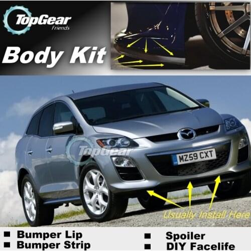 For Mazda CX7 CX-7 CX 7 2012~2020 Bumper Lip / Front Spoiler Deflector For TOPGEAR Friends Car Tuning / Body Kit / Strip Skirt