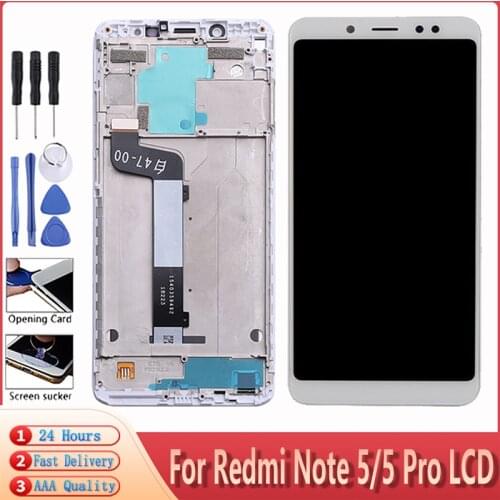 For Xiaomi Redmi Note 5 LCD Display Digitizer Sensor Glass Lens Assembly For Xiaomi Redmi Note 5 Pro LCD Display Frame