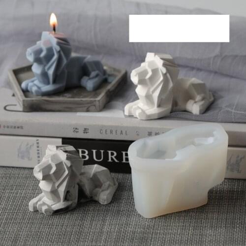 Geometric Lion Stencil Candle Mold Silicone Mold For Candle Making DIY Handmade Christmas Gifts Christmas Easter Home Decoration
