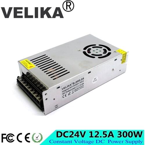 DC Power Supply 24V 12.5A 300w Led Driver Transformer AC110V 220V AC to DC24V Power Adapter for Led strip lamp light CNC CCTV
