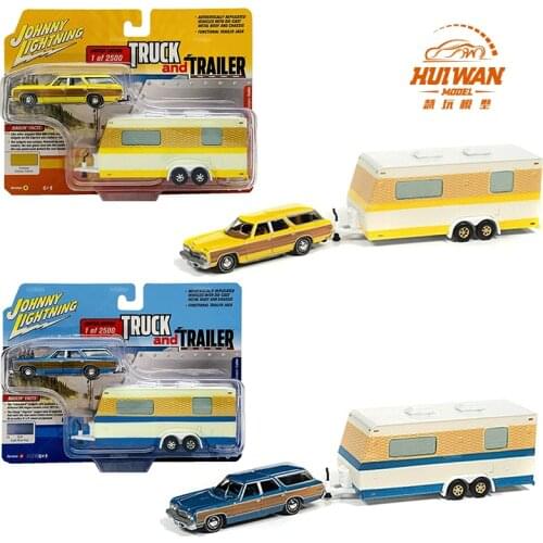 Johnny Lightning 1:64 1973 Chevrolet pickuMotor Homes Diecast Collection of Die-casting Simulation Alloy Model Car Children Toys