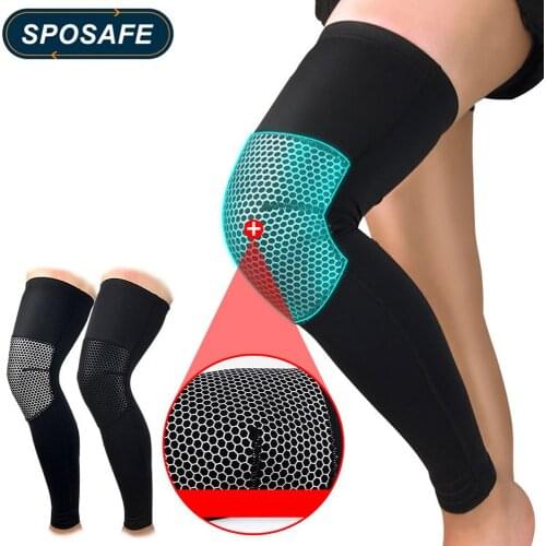 1Pc Compression Leg Sleeves Knee Brace Support for Sports Running Basketball Calf Knee Pain Relief Improve Blood Circulation