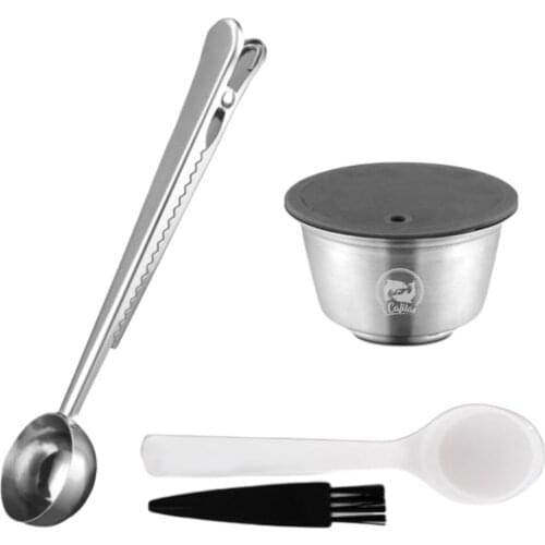 Refillable Coffee Capsule for EDG DG325 Single Cup Spoon & Brush Set