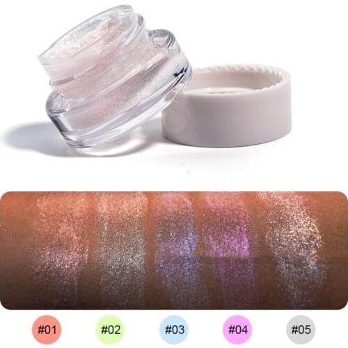 5 Colors Monochrome Diamond Creamy Highlighter Private Label Paste Highlighter Chameleon Brighten Three-dimensional Shimmer Face