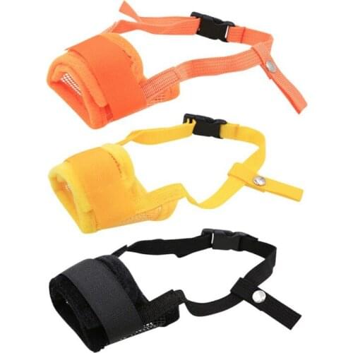 Pet Muzzle Anti Barking Dog Muzzle Adjustable for Small Dogs Dog Mouth Guard Nylon Belt Dog Accessories