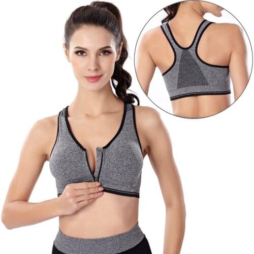 New Hot Selling Manufacturer Wholesale Ago Zip Comfort Fitness Vest Moisture Absorption Sweat Running Movement Bra Underwea