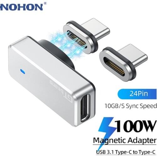 Original 100W 24-Pin Magnetic Type C Charging Connector For Macbook 3.1 Magnet 10Gbs Sync Data Transfer 4K HD Video Output Fast