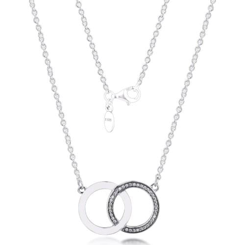 Necklace Signature Circles Choker Necklaces Sterling Silver 925 Jewelry Women Collare Mujer Naszyjnik Colar Joyas
