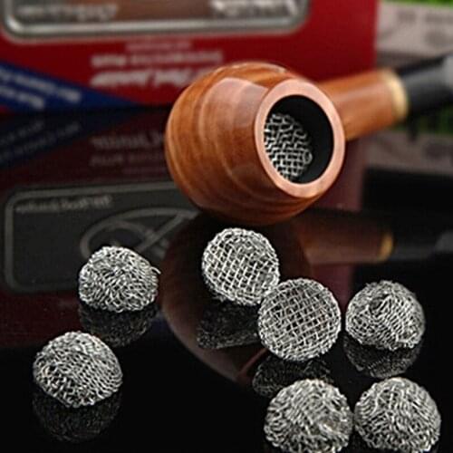 10Pcs Tobacco Smoking Pipe Metal Filter Screen Steel Mesh Rimmed Dome Bong Shake-m18