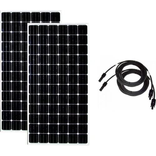 Panel Solar 24v 300w 2 Pcs Solar Battery Charger Solar Energy System 600W For Home Rv Pv Cable Motorhome Caravan Boat Mairine