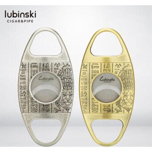 LUBINSKI High-end Zinc Alloy Vintage Design Cigar Cigarette Cutter Scissor Portable Sigaar Tobacco Smoking Tool For Cohiba