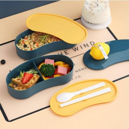Japanese Lunch Box For Kids School Double Layer Bento Box Eco Friendly Microwave Food Storage Kitchen Containers Picnic Box