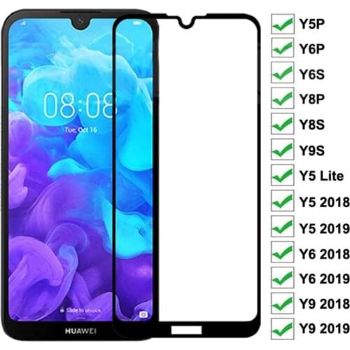 9D tempered glass for huawei y9s y9A y8s y8p y7p y6s y6p y9 y7 prime y6 pro 2019 y5 2018 phone protective screen protector film