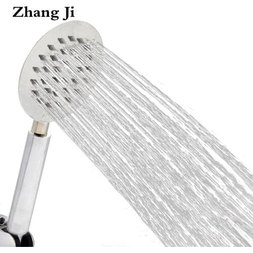 Zhangji New Arrival High Quality Bathroom Hand Shower Stainless Steel Round Shower Nozzle ZhangJi Silica Gel Holes Shower Head