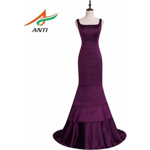 ANTI Sexy Grape Purple Formal Mermaid Evening Dress Long Elegant Gown Party Vestido De Festa Longo Bridal Dresses Custom Made