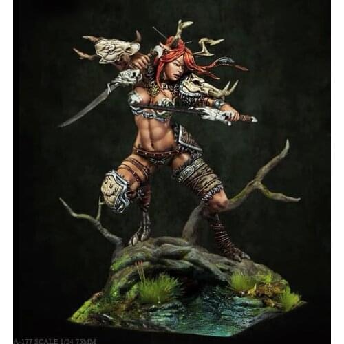 1/24 75mm Resin Figure KitsNight Elf Beauty self-assembled A-177