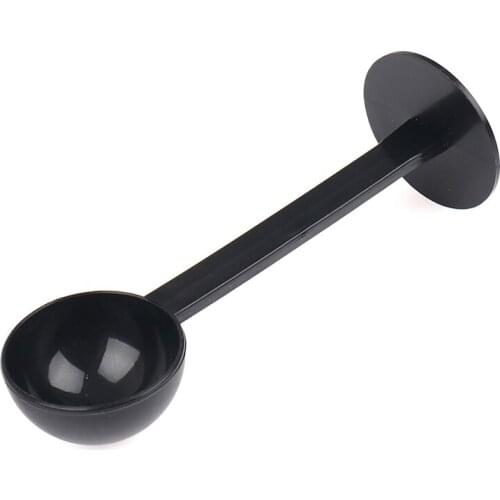 1Pcs 2 in 1 Plastic Black for Coffee Powder Coffeeware Measuring Tamper Spoon Kitchen Accessories