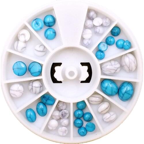 1pcs/lot Japan New 3D Nail Art Deco Metal Mixed Styles Nail Accessory resin Oval Circle DIY Nail Tools for Manicure