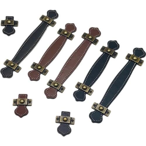 1PC Cabinet Handle Soft PU Leather Dresser Drawer Door Knobs Pulls Household Accessories