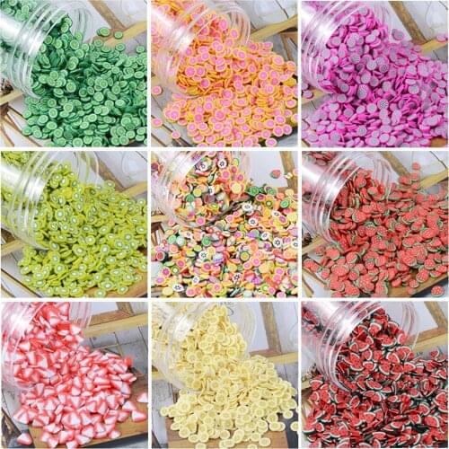 200pcs/bag Soft Pottery Addition Soft Fruit Slices For Slime Fluffy Lizun DIY Mobile Supplies Slime Accessories Children