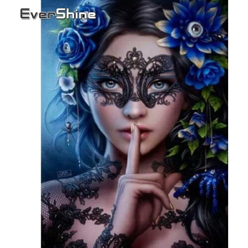 EverShine Diamond Painting 5D Portrait Diamond Embroidery Full Drill Square Woman Picture Of Rhinestones Mosaic DIY Wall Decor