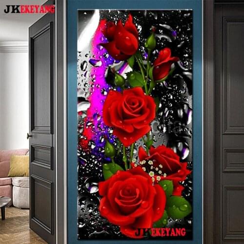 Large 5D Diy diamond painting Rose flower Diamond Mosaic Rhinestone Embroidery cross stitch Y4498