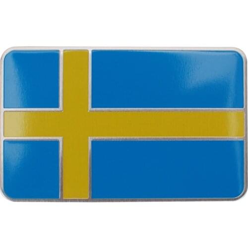 Car Accessories Car Sticker Sweden Flag Auto Emblem Badge Decal for Volvo Suzuki Sx4 Audi A3 Mercedes W205 Peugeot 206 Fiat 500