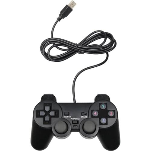 Wired Usb Controller Gamepad For Winxp / Win7 / Win8 / Win10 For Pc Computer Laptop Black Game Joystick and forplaystation 4