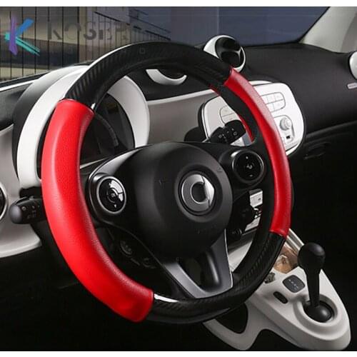 Car interior Diameter 38CM Steering Wheel Covers For smart 453 fortwo forfour decoration Accessories