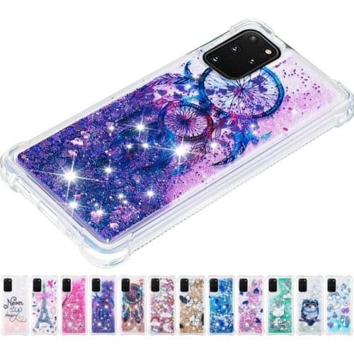 Cute Glitter Quicksand Phone Case For iPhone 13 12 Mini 11 Pro Max 6 6S 7 8 5 Plus SE Sparkles Anti-fall Liquid Back Cover D03E