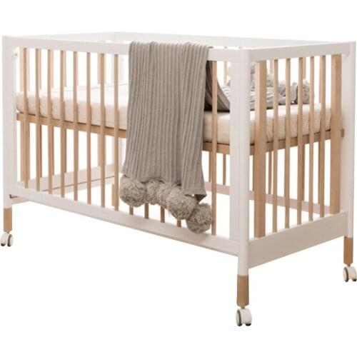 Baby Furniture Baby Cribs European style baby bed Adjustable beech solid wood baby crib cuna bebe lit enfant ninho bebe movable