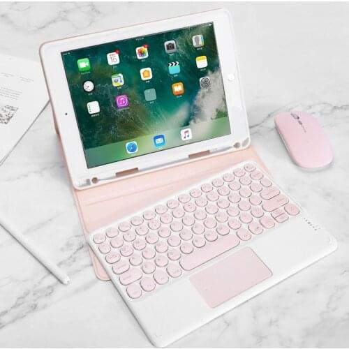For iPad Keyboard for iPad Air 3 4 7th 8th Generation Pro 11 9.7 2017 2018 10.2 2020 2018 Smart Case with Toucpad Keyboard Mouse