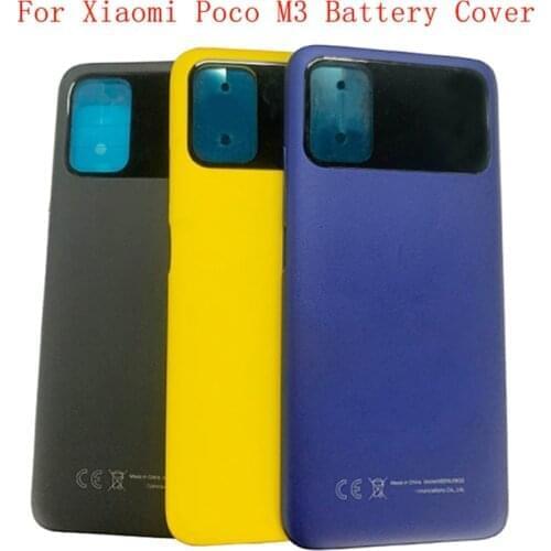 Battery Case Cover Rear Door Housing Back Case For Xiaomi Poco M3 Battery Cover with Logo
