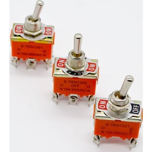 Hot Sell 1PCS New Toggle Switches 1322/1321/1021/1121/1122/1221 15A/250V AC Large Switches Toggle Switches Special Sale