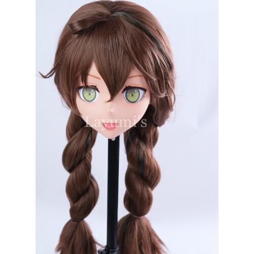 LiLi Mask 109) Girl Half Head Halloween Realistic Silica Mask Cosplay Japanese Comic Anime Kigurumi Mask BJD Crossdresser Doll