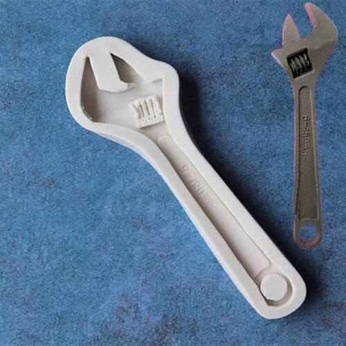 Hardware Tool Wrench Shape Turns Sugar Cake Silicon Mold Chocolate Cake Mold A1016