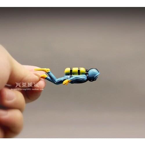 Miniature Oceans Scene Model Figurine Underwater World Explore Divers Oceans Pavilion Decoration Action Figures Toys 3D Doll