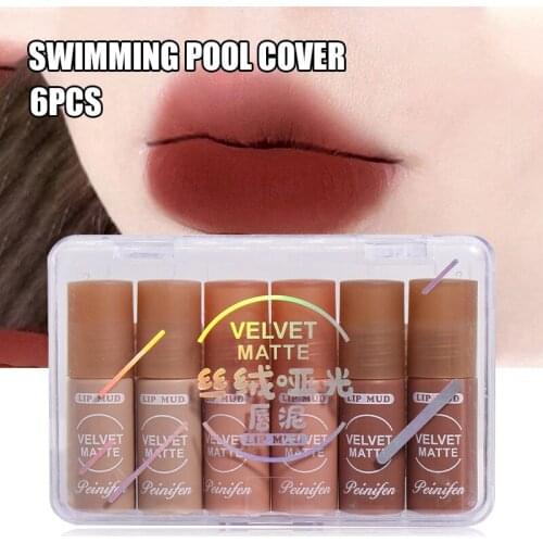 High Quality 6 Color Matte Lipstick Set Velvet Lip Glaze Color Charm Lasting Non-fading Lip Makeup