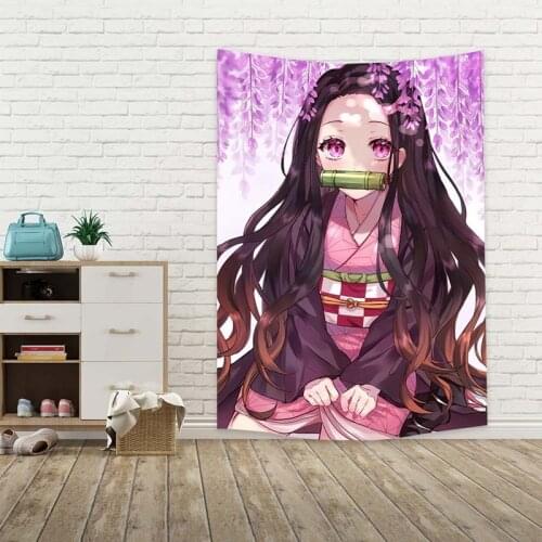 Kimetsu No Yaiba 3D Print Demon Slayer Anime Tapestrying Rectangular Home Decor Wall Hanging Posters 150*100cm