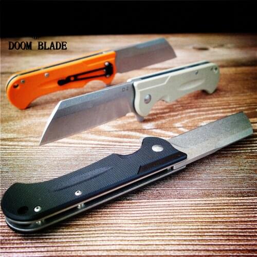 197mm 100% D2 Blade, EDC Ball Bearing Quick Opening Knife, G10 Handle Folding Knife, Outdoor Hunting Small EDC Knife Tool