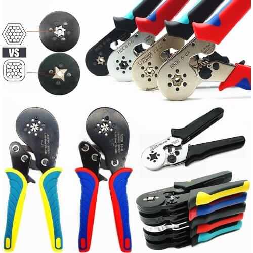 16-6 Brand New AWG28-6=0.08-16mm² Electrical Self-Adjustable Ratchet Plier Tubular Terminal Crimping Tools High Precision Jaw