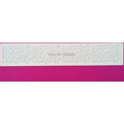 Wholesale 10Pcs/lot (CT-5017) Floret Shapes Lace 100% Platinum Silicone Cake Fondant Embossing Gum Paste Decorating Mold Tool