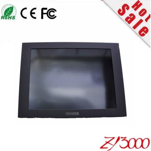 New warranty 1 year 17 inch 4:3 metal casing open frame 5 wire resistive USB touch screen industrial lcd monitor for machine