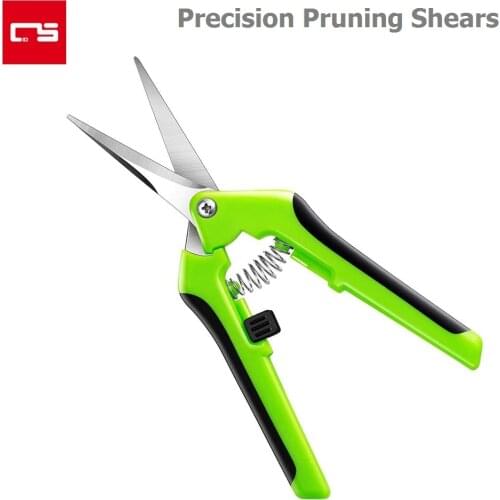 Gardening Hand Pruner Titanium Coated Curved Straight Type Blades Safety Handle Pruning Shear Garden Scissors Trimming Tool