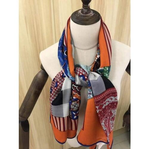 2020 new arrival autumn spring classic design 140*140 cm animal scarf 65% cashmere 35% silk scarf wrap for women lady girl